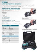 Load image into Gallery viewer, Zupper 300C Crimping and Cutting Tool Kit P-300C Battery Powered 2.5Ah