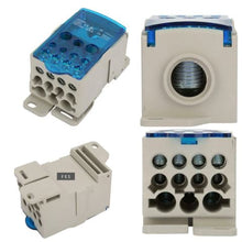 Load image into Gallery viewer, Din Rail Terminal Block Distribution Box UKK-250A Universal Power Junction Box