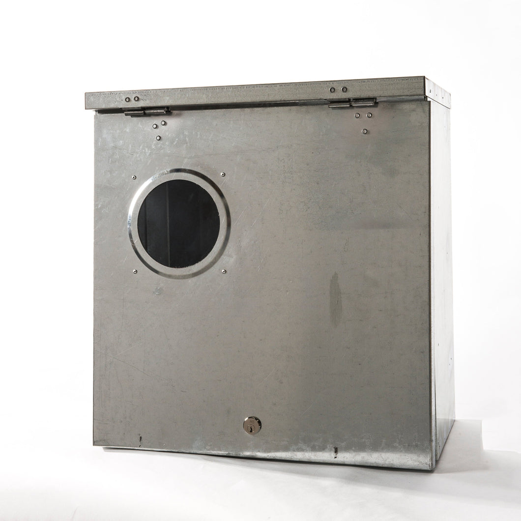 WA Meter Box Galvanised with Window, Lock & Fix Hole