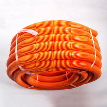 Load image into Gallery viewer, Corrugated Flexible Conduit Heavy Duty Orange PVC Rolls
