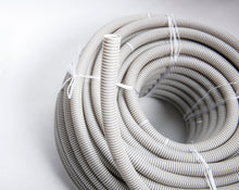 Load image into Gallery viewer, Corrugated Flexible Conduit Medium Duty Grey PVC Rolls
